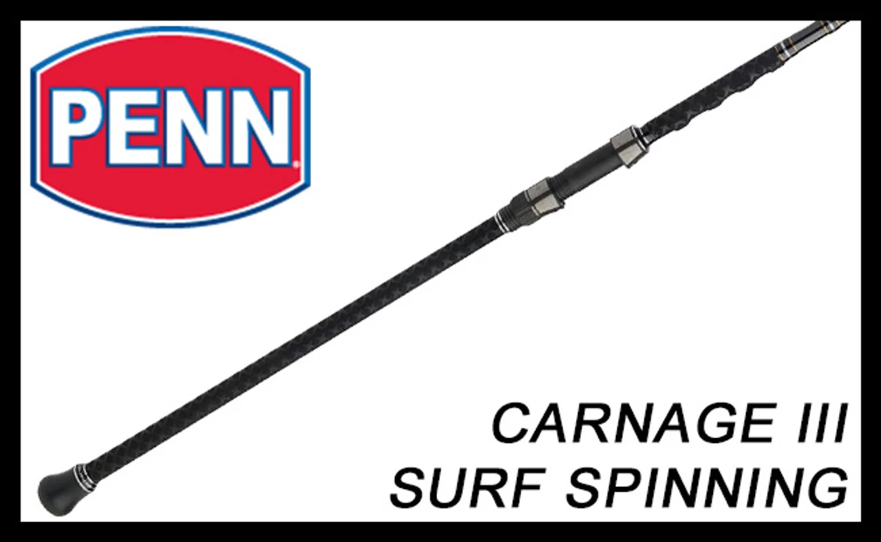 Penn Carnage III Surf Spinning Rods 1 Penn Carnage III Surf Spinning Rods