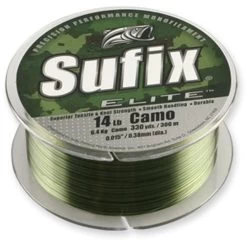 Sufix Elite Camo Monofilament Line 330yd Spool